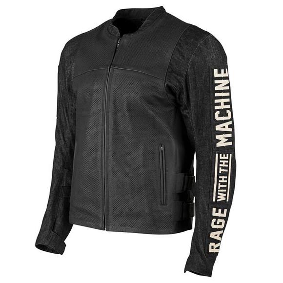 Speed and Strength 'Rage With The Machine' Men's Black Denim/Leather Jacket